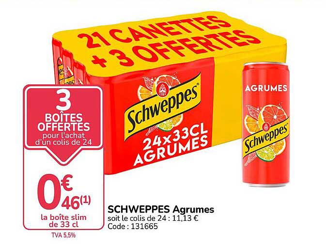 21 CANETTES + 3 OFFERTES