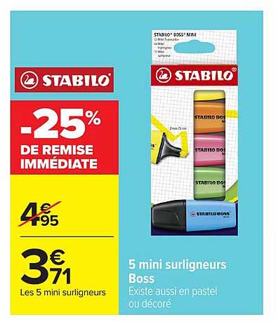-25% DE REMISE IMMÉDIATE