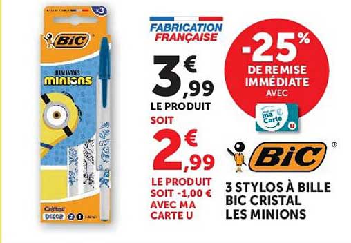 -25% DE REMISE IMMÉDIATE AVEC ma carte u