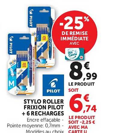 -25% DE REMISE IMMÉDIATE AVEC MA CARTE U