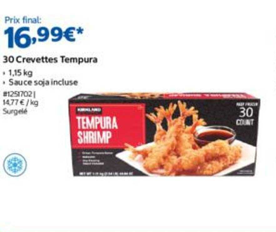 30 Crevettes Tempura