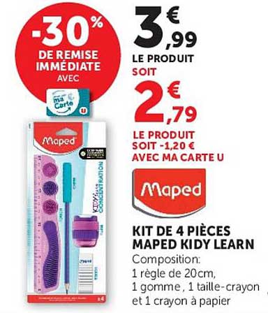 -30% DE REMISE IMMÉDIATE AVEC MA CARTE U