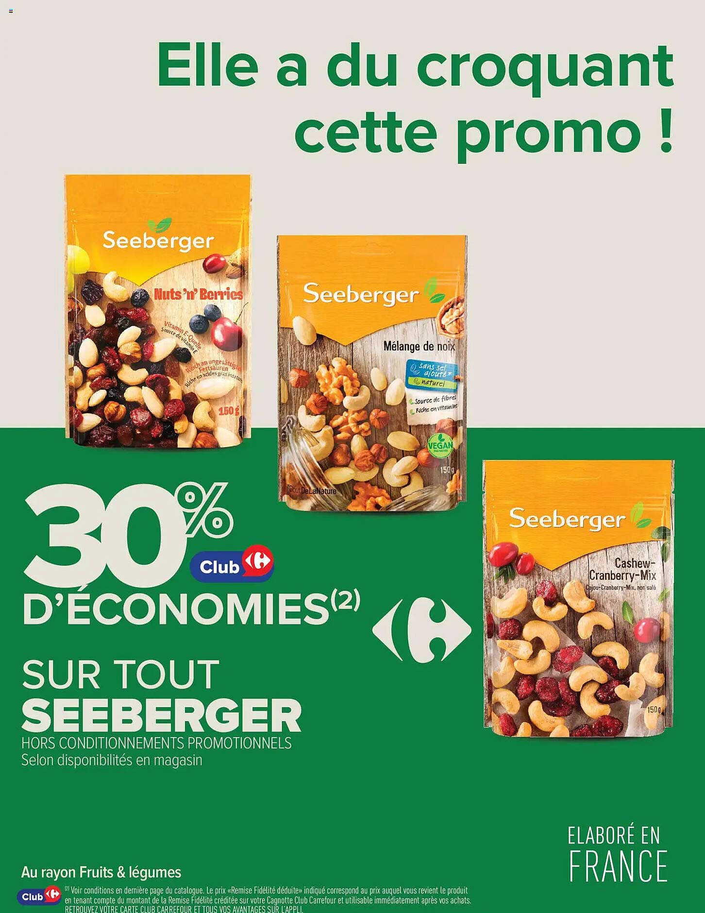 30% D'ECONOMIES SUR TOUT SEEBERGER