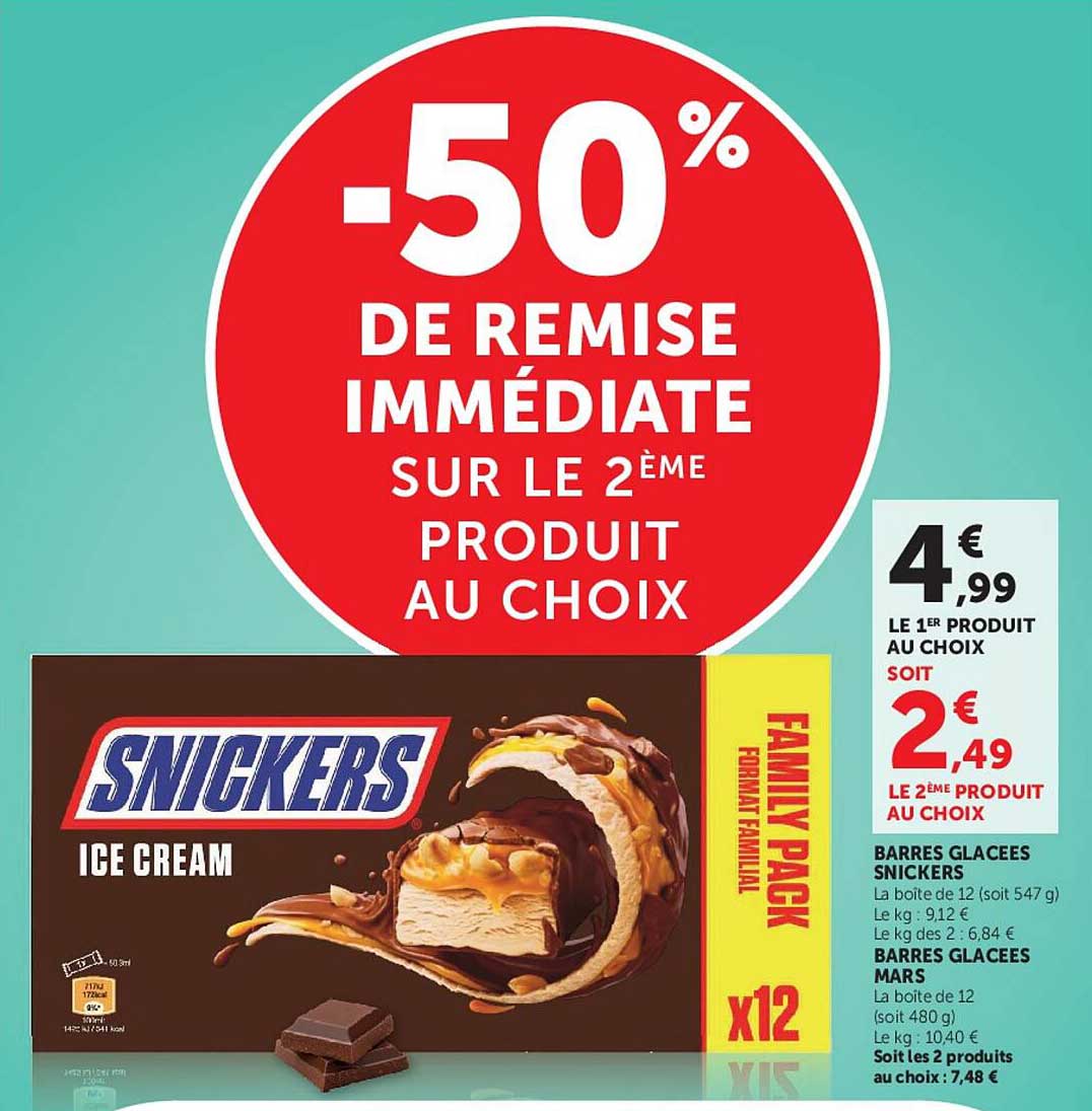 -50% DE REMISE IMMÉDIATE SUR LE 2ÈME PRODUIT AU CHOIX