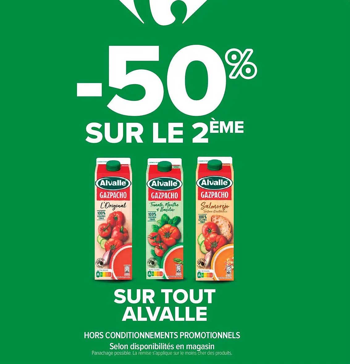 -50% SUR LE 2ÈME SUR TOUT ALVALLE