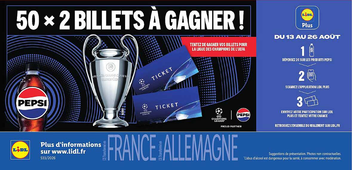 50 x 2 BILLETS À GAGNER !