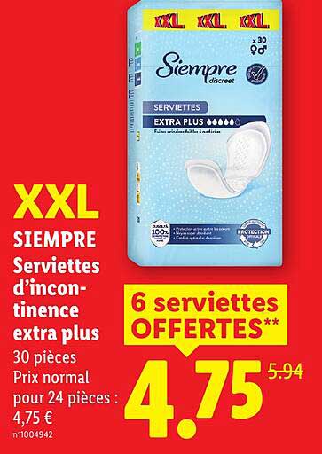 6 serviettes OFFERTES**