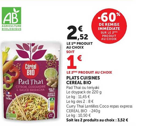 -60% DE REMISE IMMÉDIATE SUR LE 2ÈME PRODUIT AU CHOIX