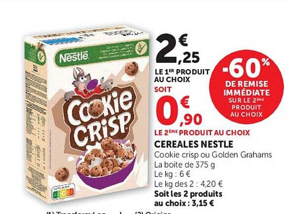 -60% DE REMISE IMMÉDIATE SUR LE 2ÈME PRODUIT AU CHOIX