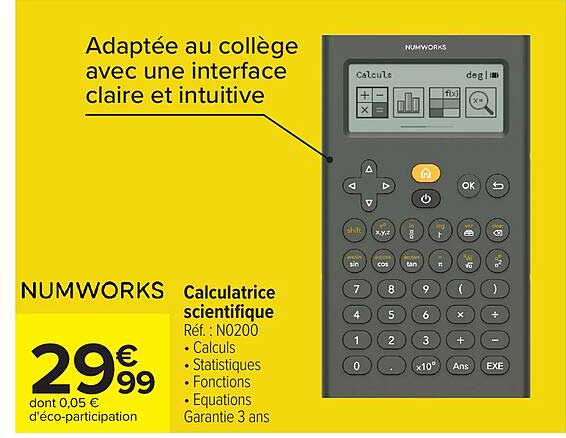 Adaptée au collège avec une interface claire et intuitive