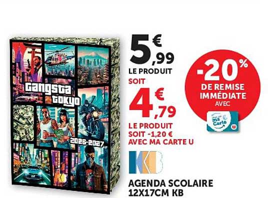 AGENDA SCOLAIRE 12X17CM KB