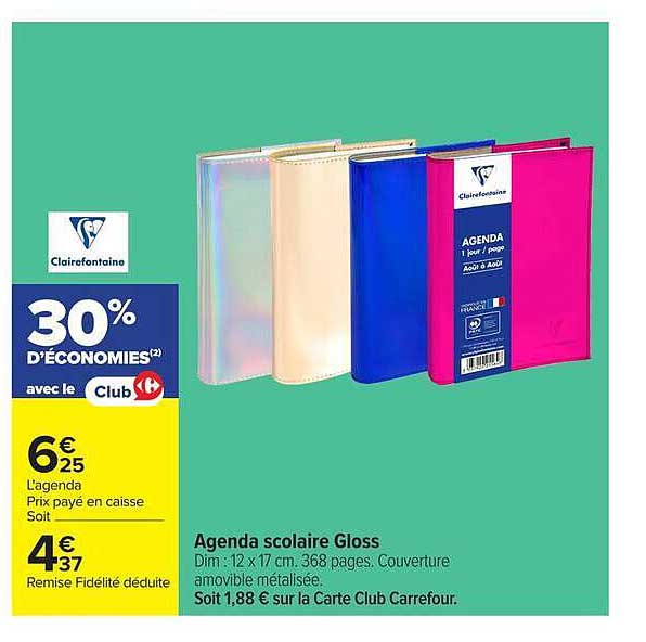 Agenda scolaire Gloss