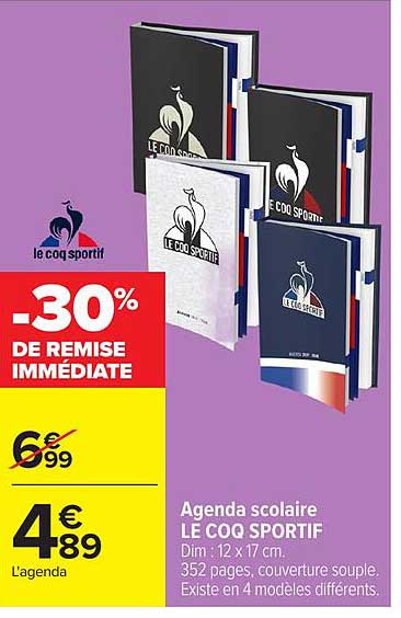 Agenda scolaire LE COQ SPORTIF