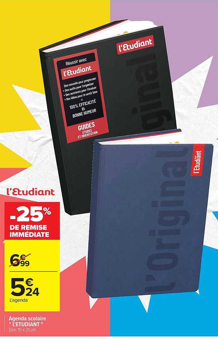 Agenda scolaire "L'ETUDIANT"