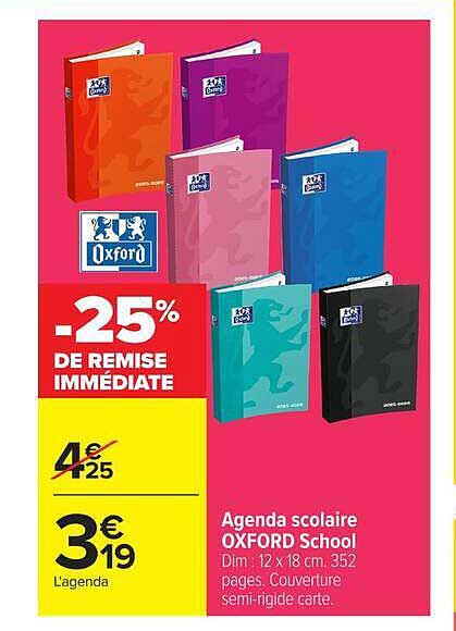 Agenda scolaire OXFORD School