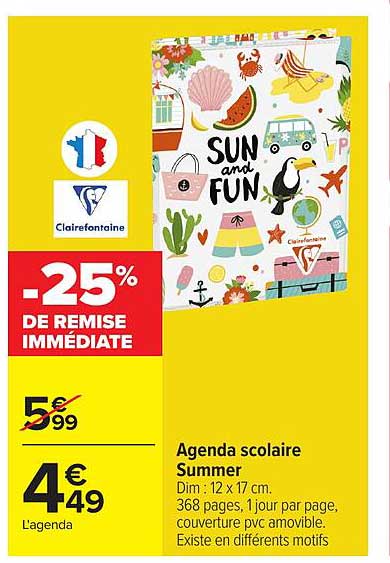 Agenda scolaire Summer