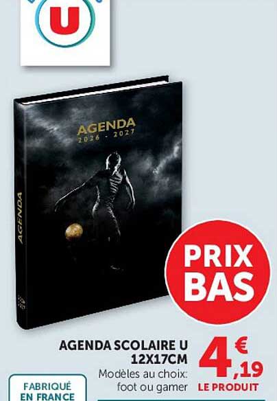 AGENDA SCOLAIRE U 12X17CM