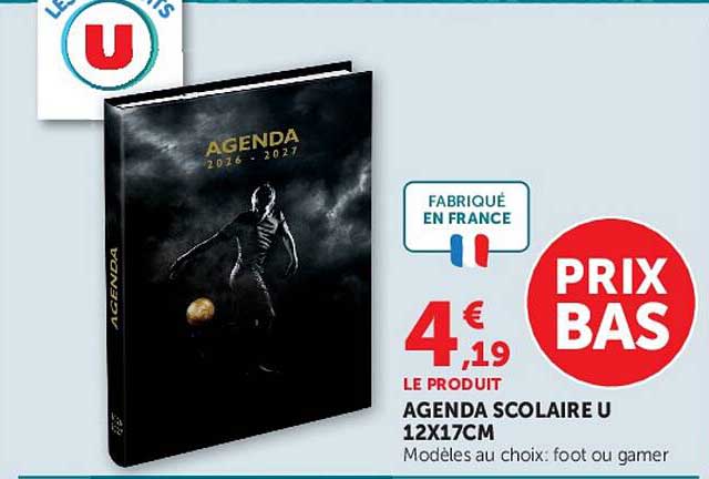 AGENDA SCOLAIRE U 12X17CM