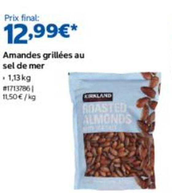 Amandes grillées au sel de mer
