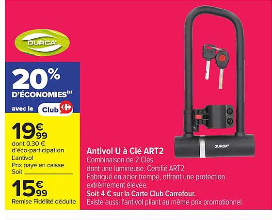 Antivol U à Clé ART2