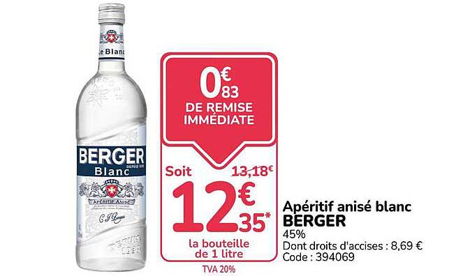 Apéritif anisé blanc BERGER