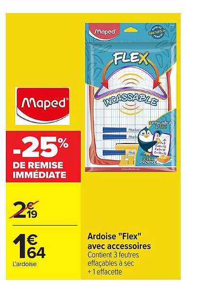 Ardoise "Flex" avec accessoires