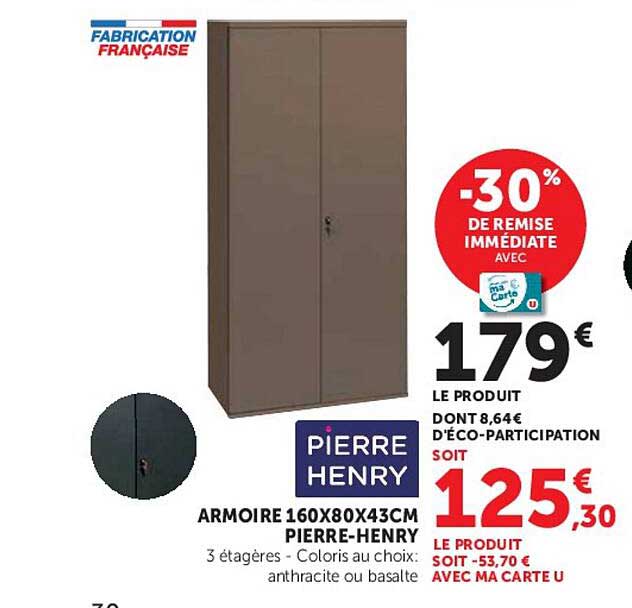 ARMOIRE 160X80X43CM PIERRE-HENRY