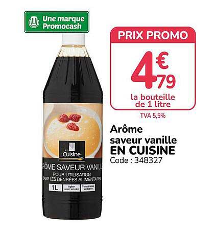 Arôme saveur vanille EN CUISINE