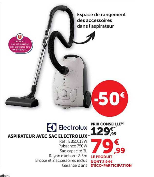 ASPIRATEUR AVEC SAC ELECTROLUX