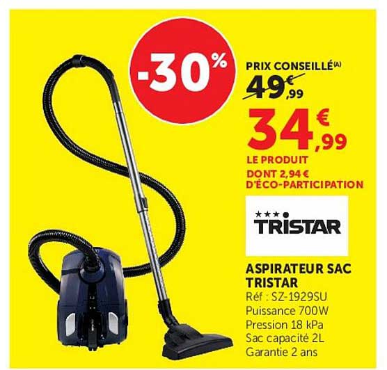ASPIRATEUR SAC TRISTAR