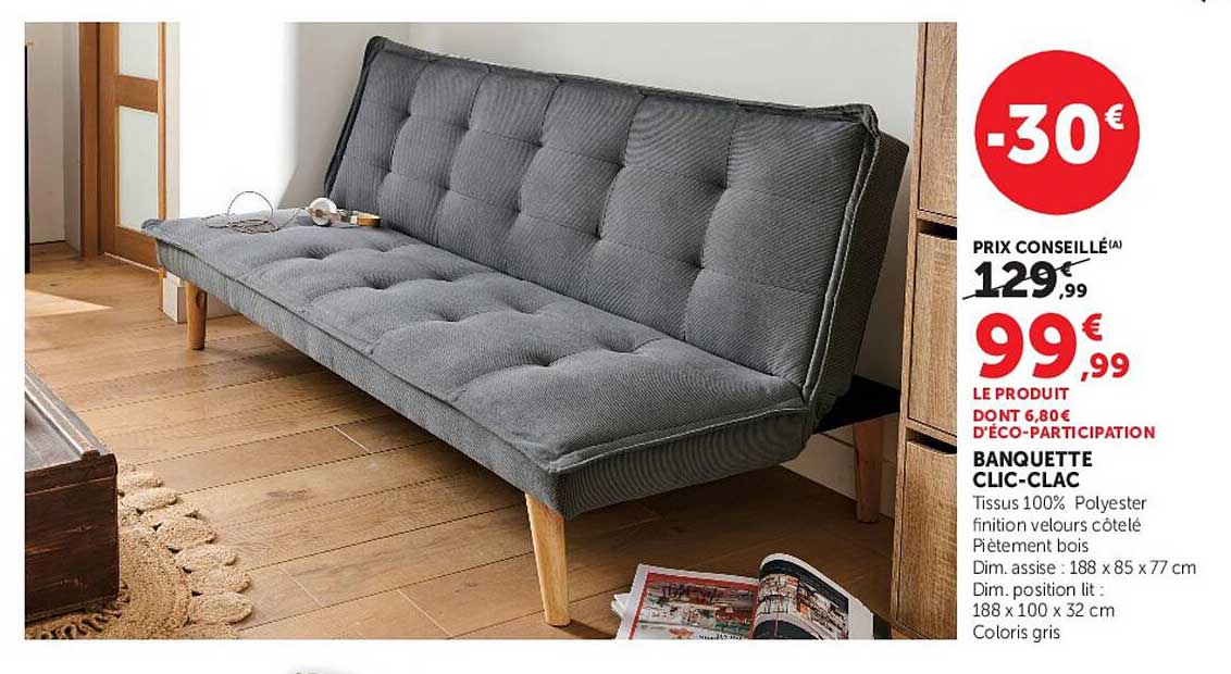 BANQUETTE CLIC-CLAC