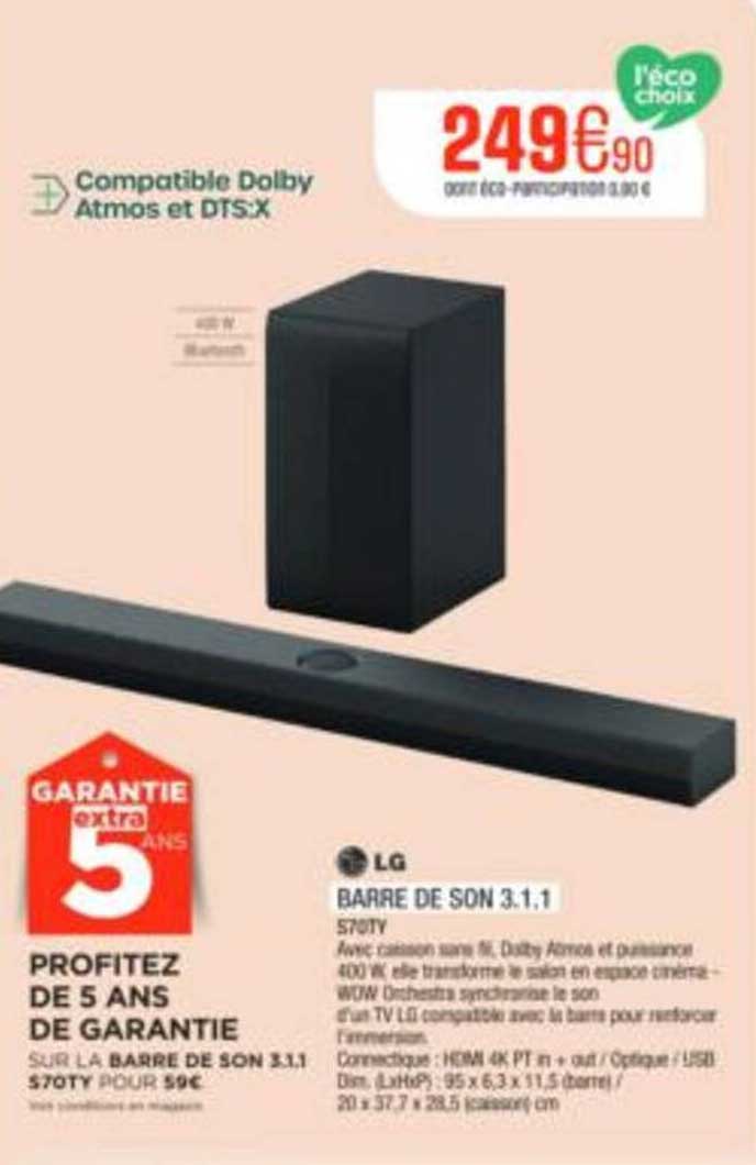 BARRE DE SON 3.1.1 S70TY
