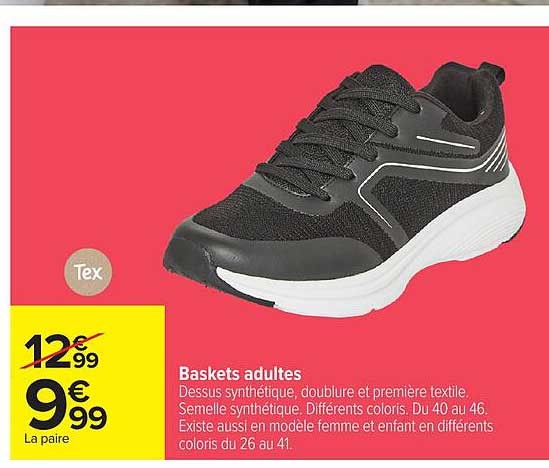 Baskets adultes