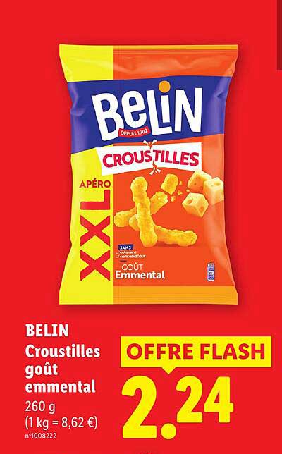 BELIN Croustilles goût emmental 260 g
