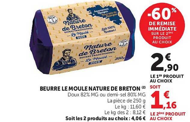 BEURRE LE MOULNE NATURE DE BRETON