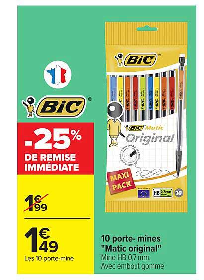 BIC -25% de remise immédiate