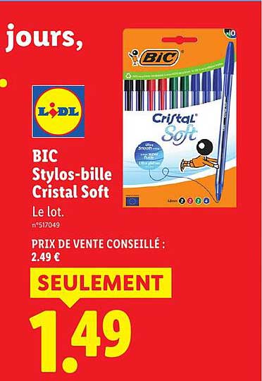 BIC Stylos-bille Cristal Soft