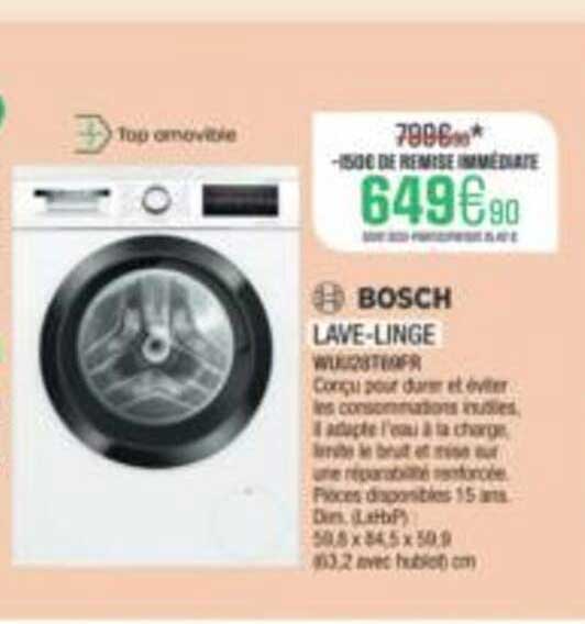 BOSCH LAVE-LINGE WUU28T19FR