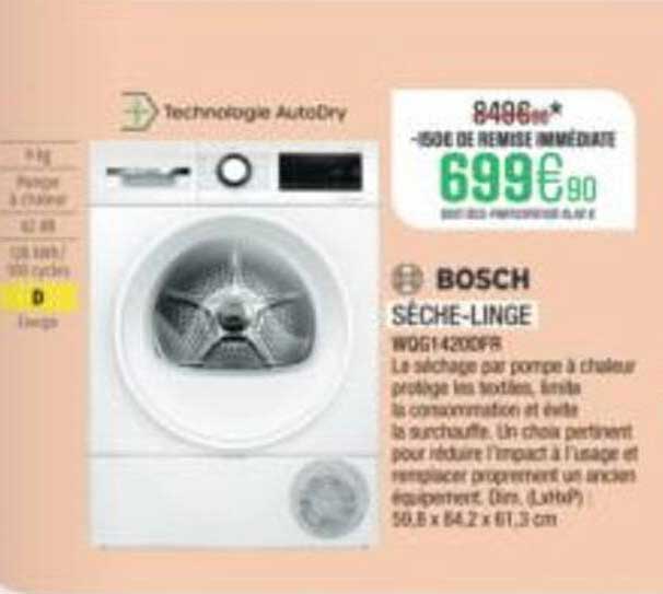 BOSCH SÈCHE-LINGE WQG14207FR