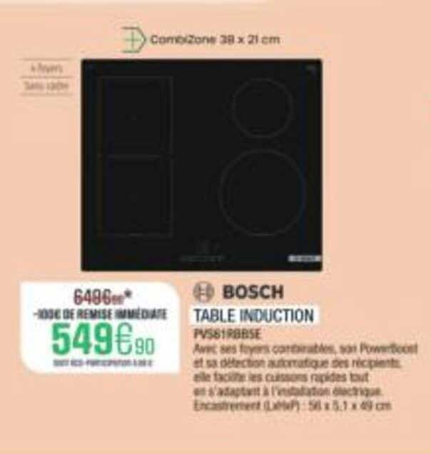BOSCH TABLE INDUCTION PVS61RBB6E