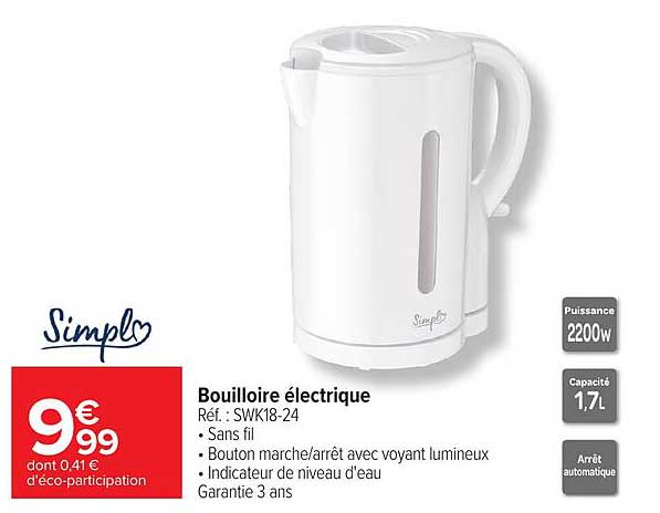 Bouilloire électrique