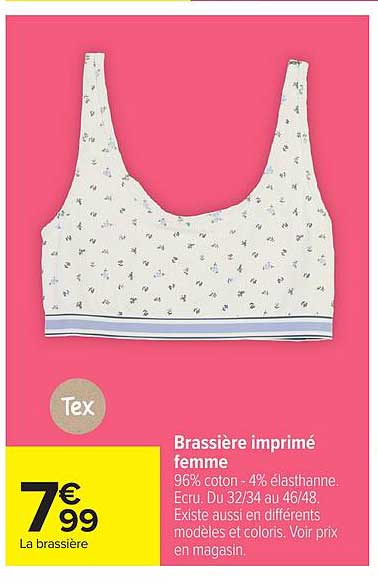 Brassière imprimé femme