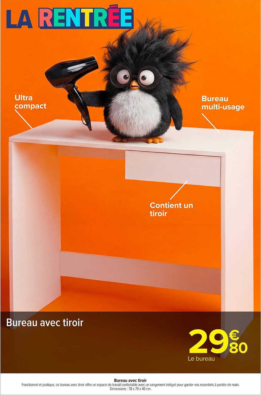 Bureau avec tiroir