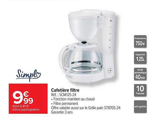 Cafetière filtre