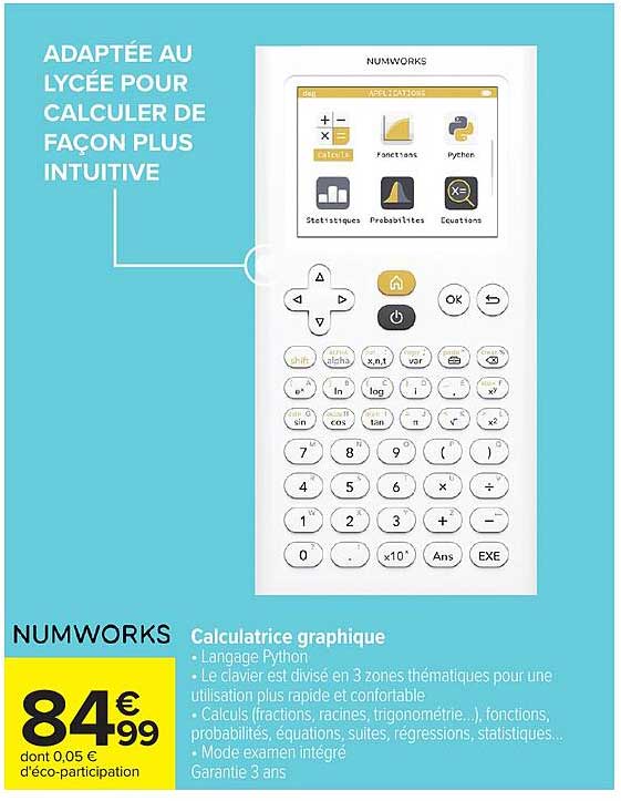 Calculatrice graphique NUMWORKS