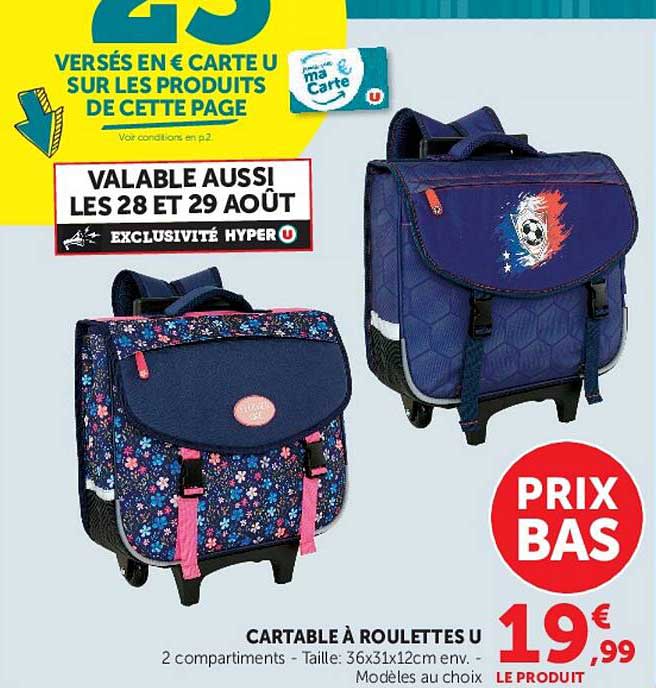 CARTABLE À ROULETTES U