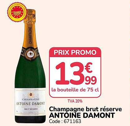 Champagne brut réserve ANTOINE DAMONT