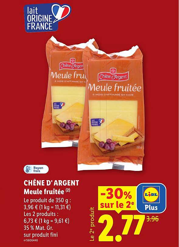 CHÊNE D'ARGENT Meule fruitée