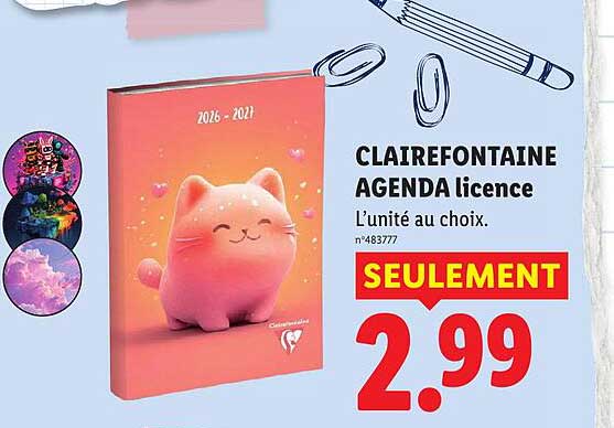 CLAIREFONTAINE AGENDA licence