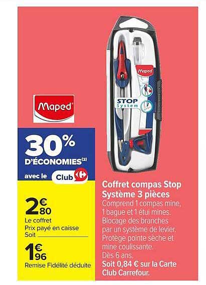 Coffret compas Stop Système 3 pièces